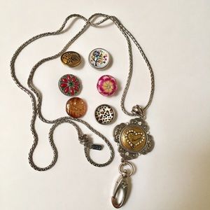 💖Ginger Snaps Lanyard ID Badge Necklace + 7 Snaps